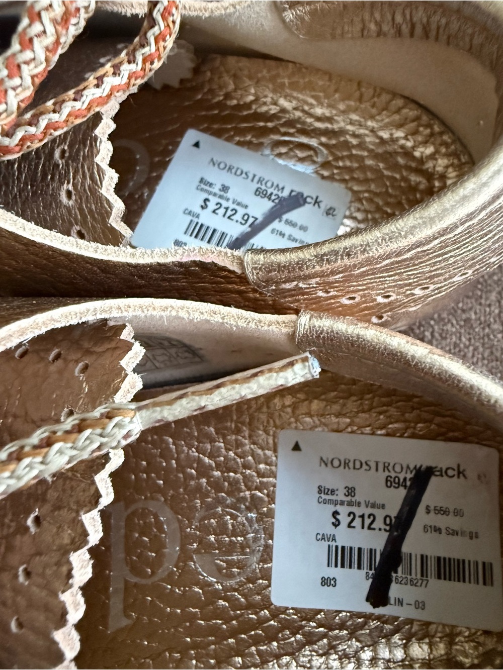 Pedro Garcia Metallic Gold Low-Profile Lace-Up Sneaker sizes 38 - Picture 8 of 9